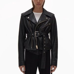 Helmut Lang leather biker jacket